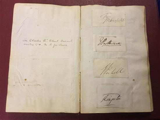 Victorian book of autographs and entires